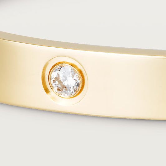 LOVE bracelet yellow gold, classic model, 4 diamonds.