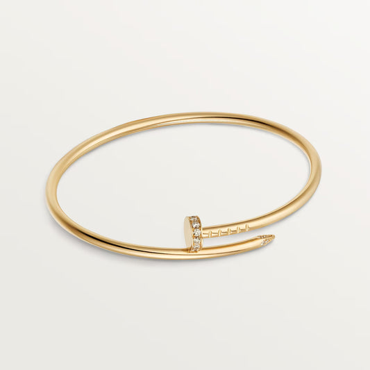 Juste un Clou bracelet yellow gold, small model, brilliant-cut diamonds.