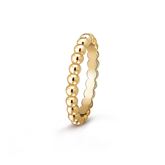 Perlée pearls of gold ring, medium model, 18K yellow gold.