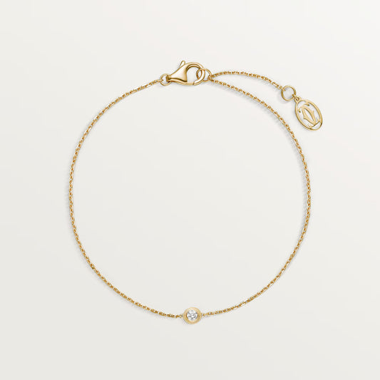 Cartier d'Amour 18K yellow gold bracelet, diamond, mini model.