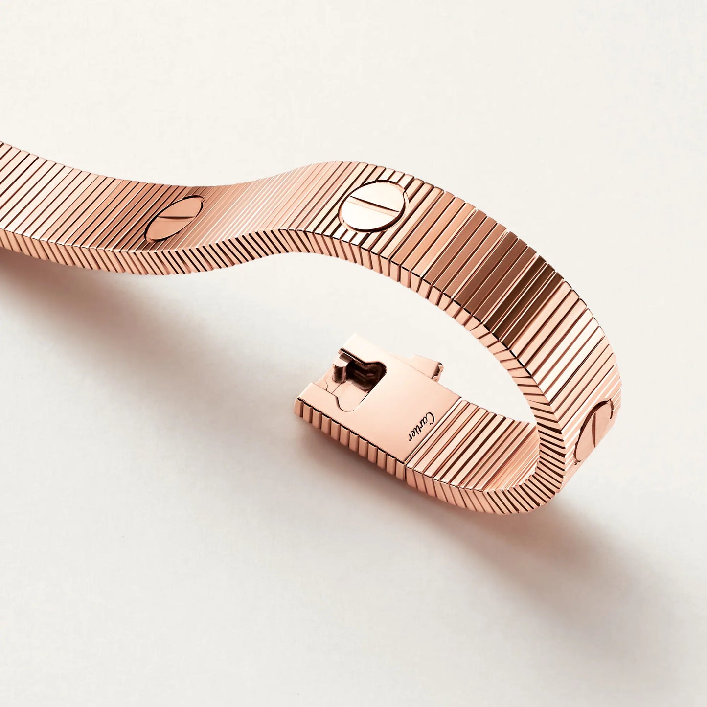 18K rose gold LOVE Unlimited Bracelet, flexible.