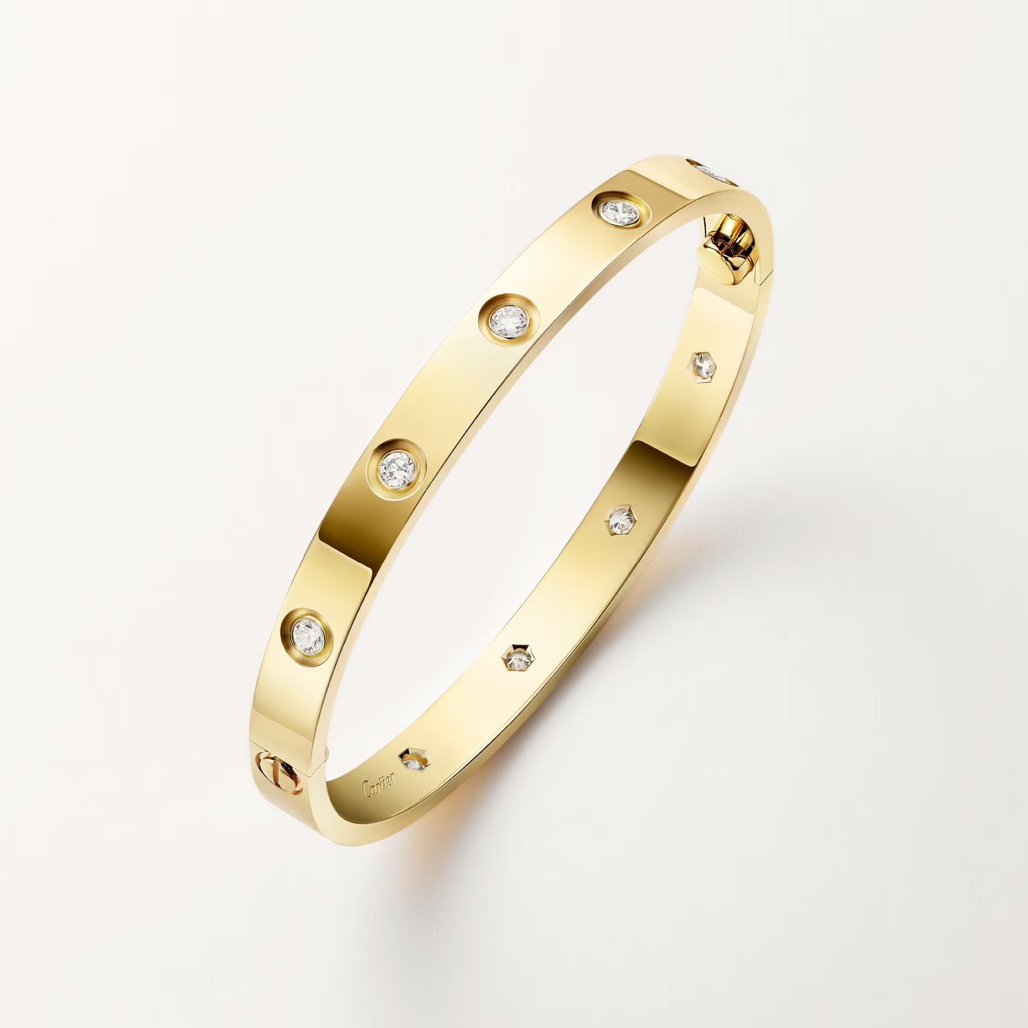 LOVE bracelet Yellow gold, classic model,10 diamonds.