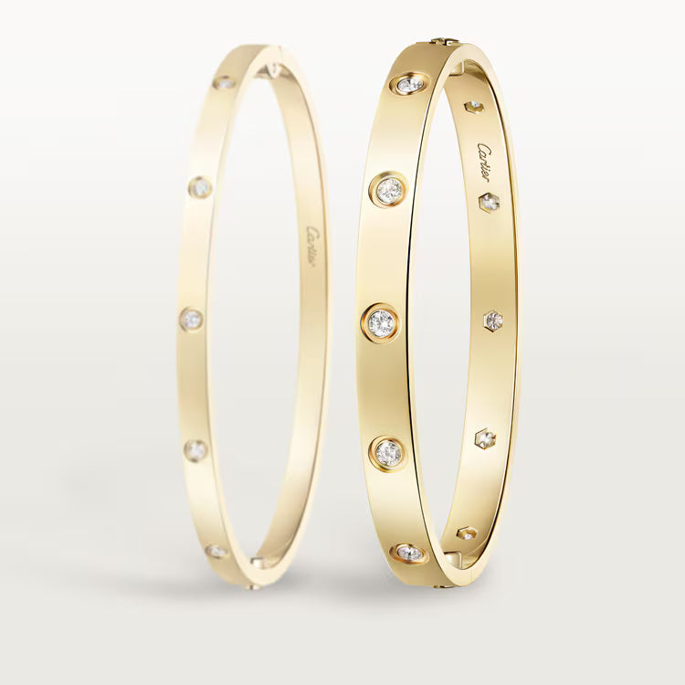 LOVE bracelet, classic model, 10 diamonds. 18k GOLD