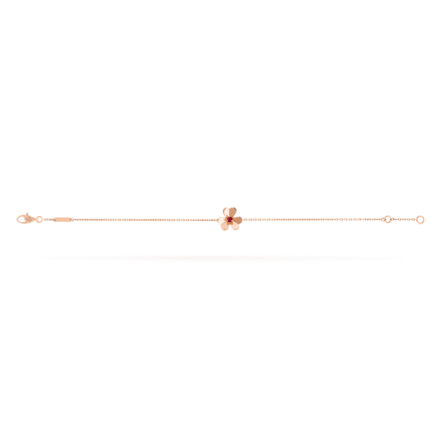 Frivole bracelet, mini model, 18K rose gold, round ruby.