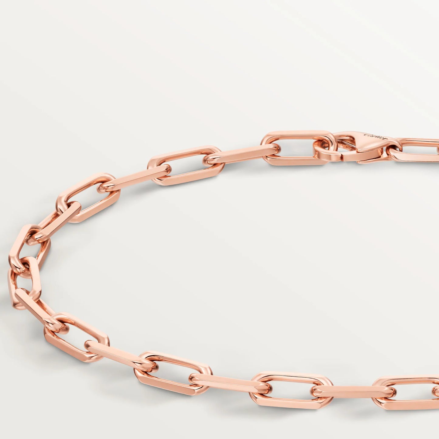 Santos de Cartier bracelet 18K rose gold, chain, small model.