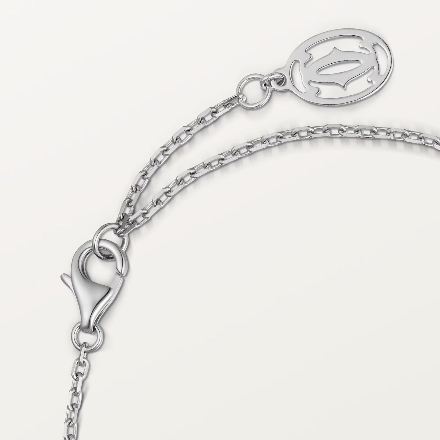 Cartier d'Amour bracelet 18K white gold , diamond, mini model.
