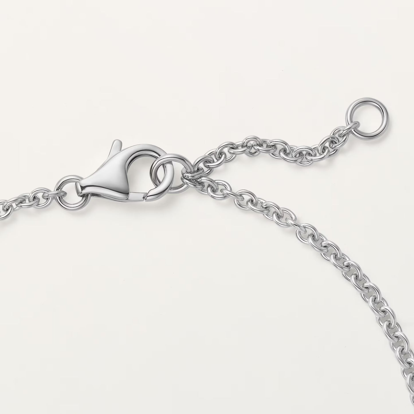 LOVE bracelet 18K white gold, on chain.
