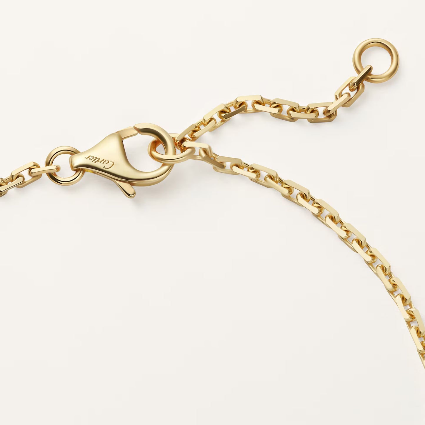 LOVE bracelet 18K yellow gold, on chain, half-paved.