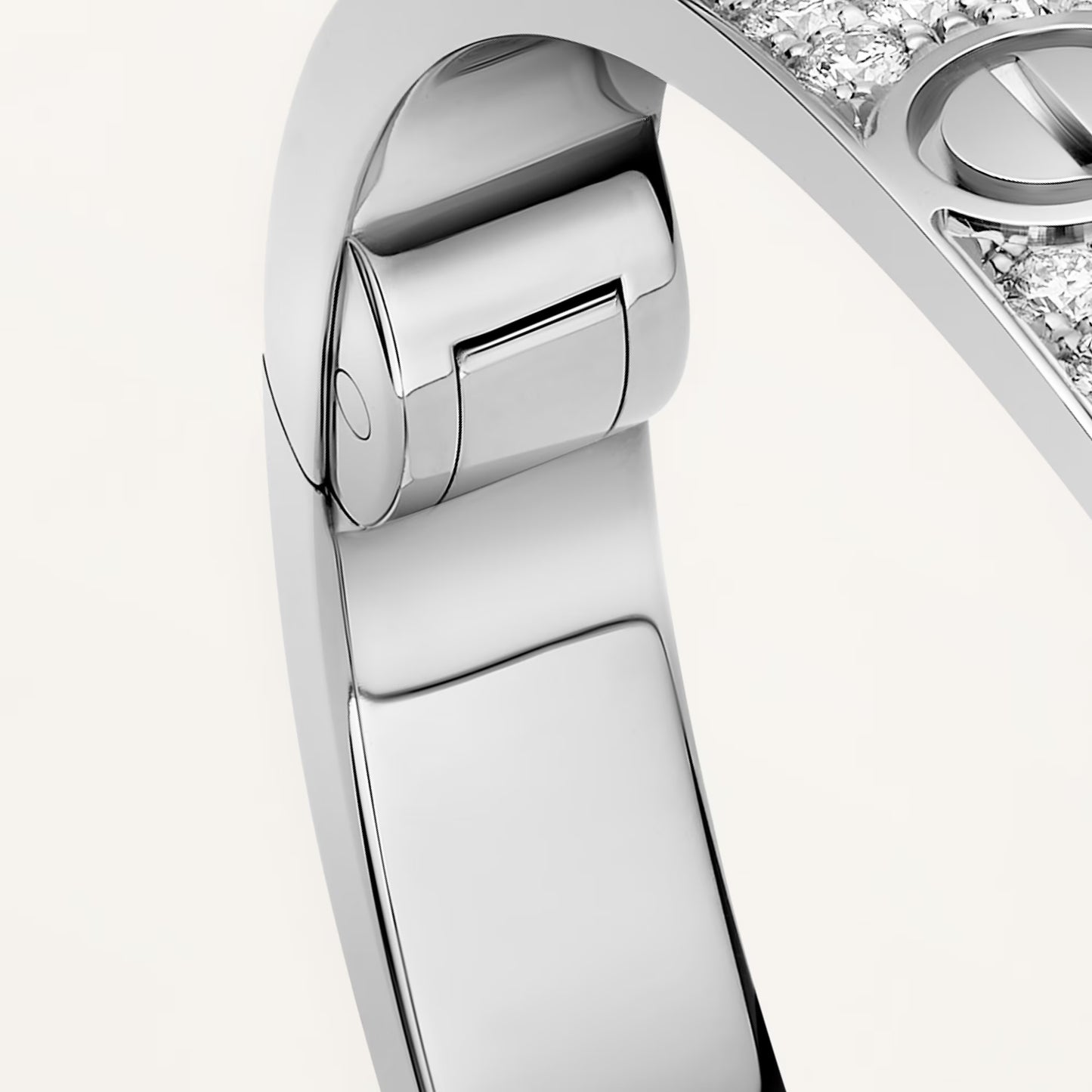 LOVE bracelet 18K white gold, classic model, paved.