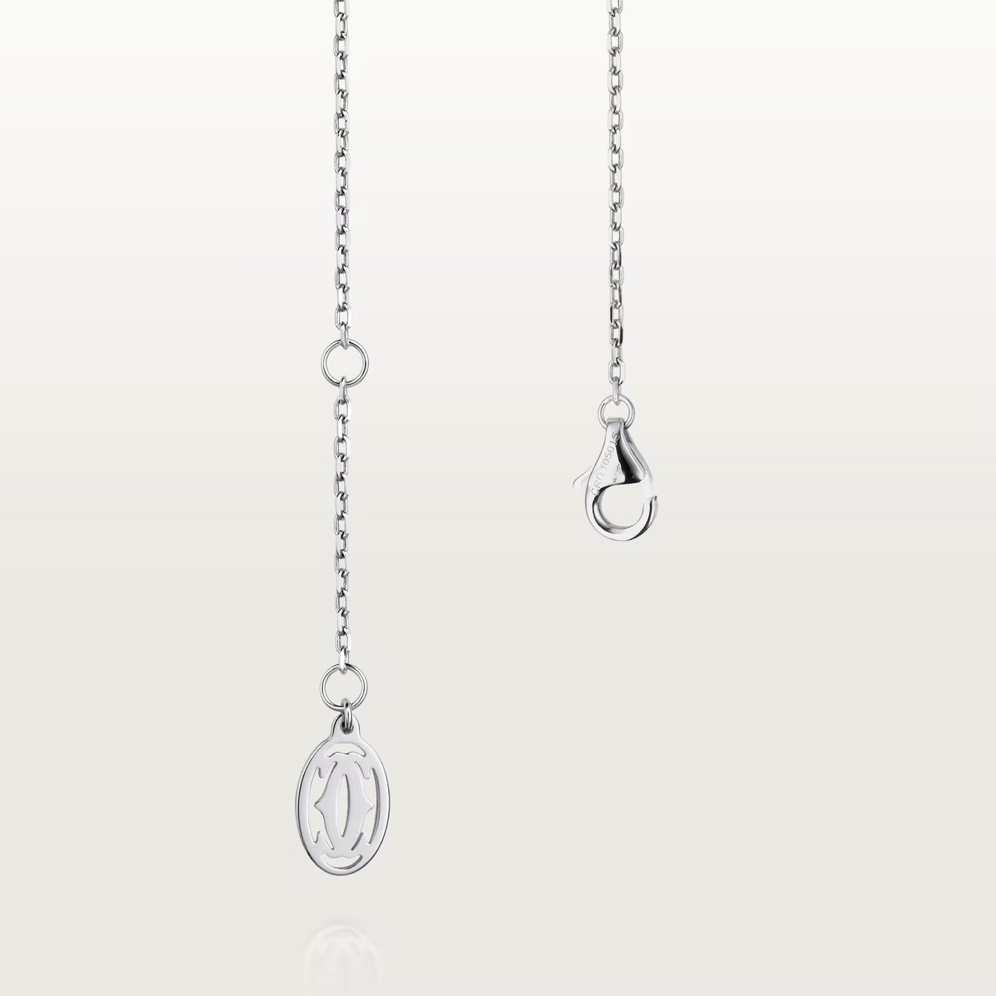 Cartier d'Amour 18K white gold bracelet, diamond, small model.