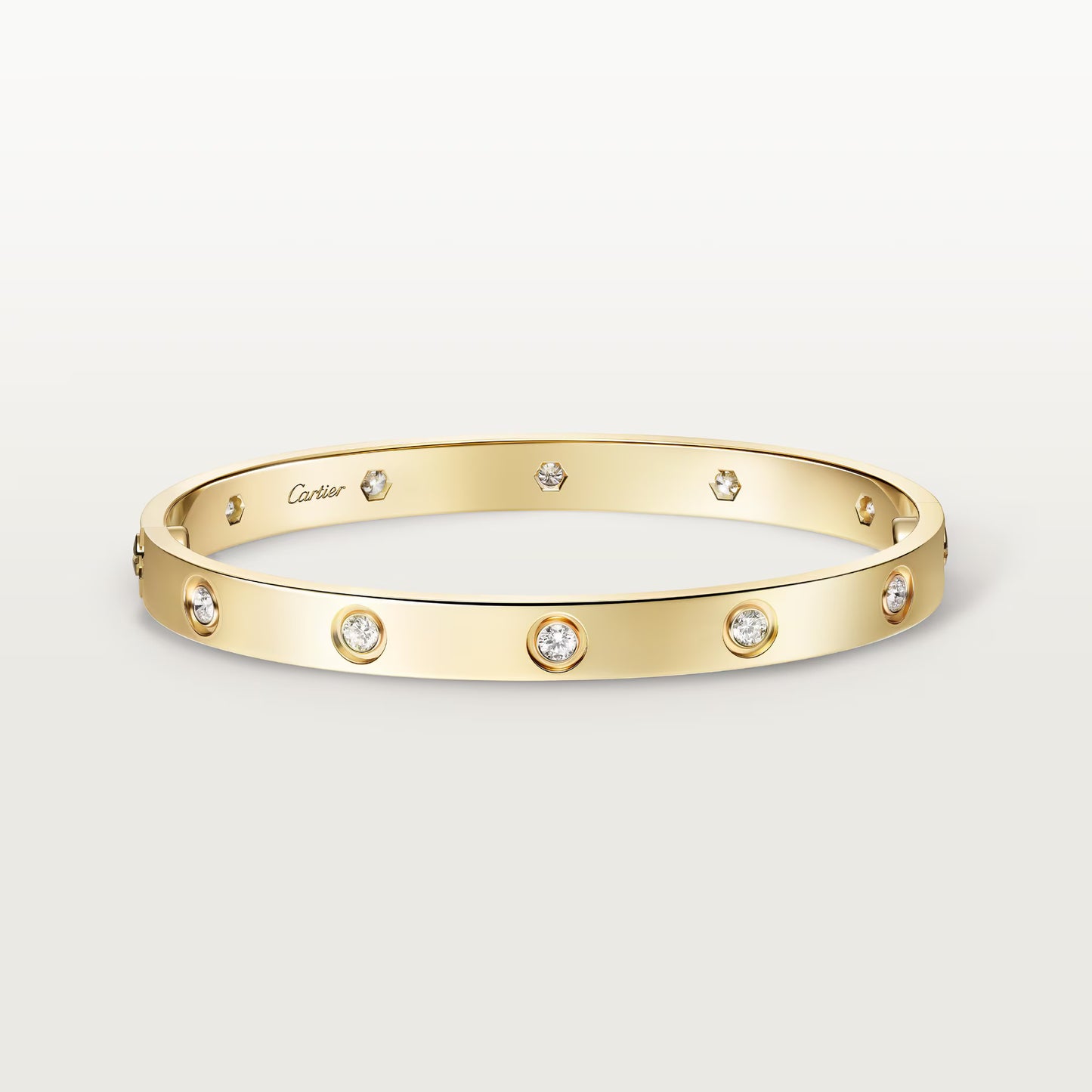LOVE bracelet Yellow gold, classic model,10 diamonds.