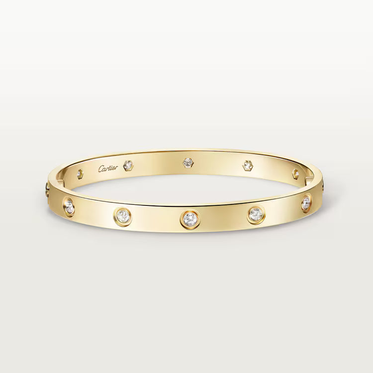 LOVE bracelet, classic model, 10 diamonds. 18k GOLD