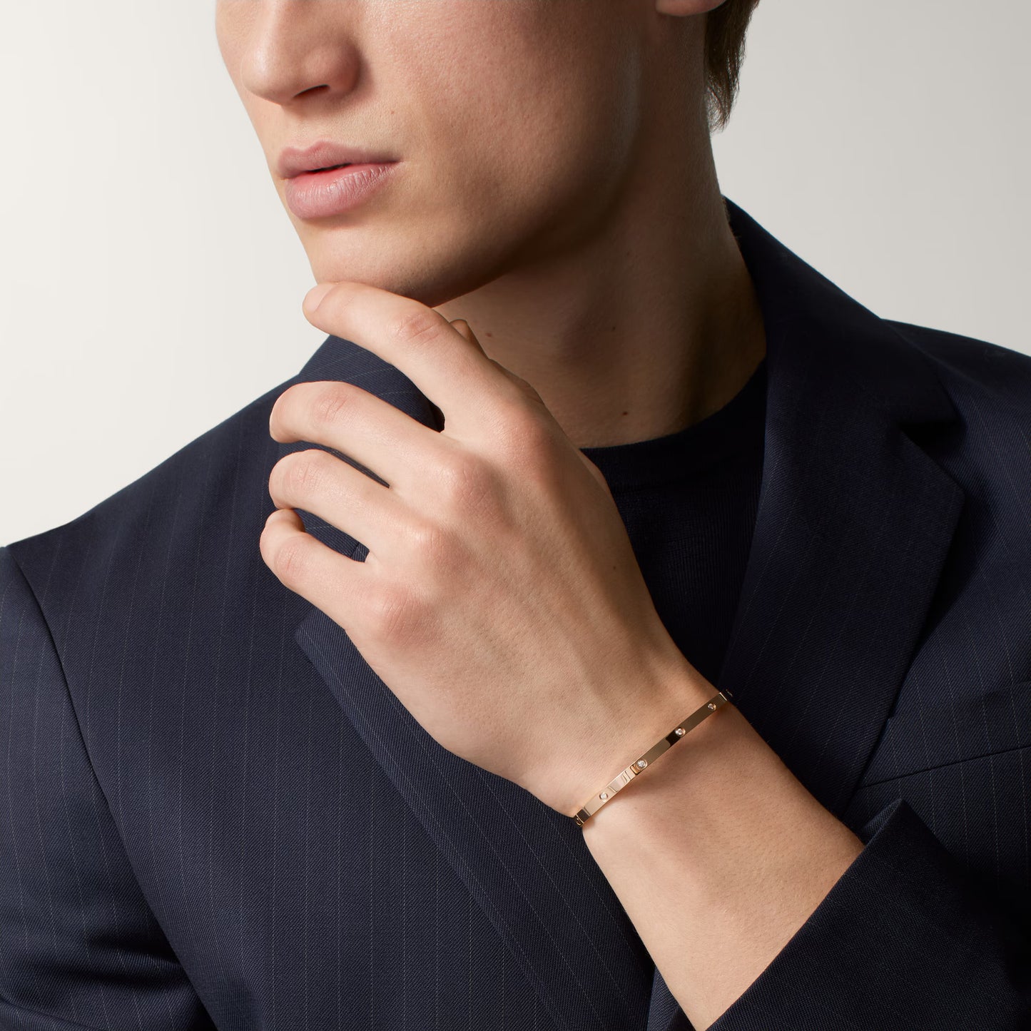 LOVE bracelet 18K rose gold, small model, 10 diamonds.