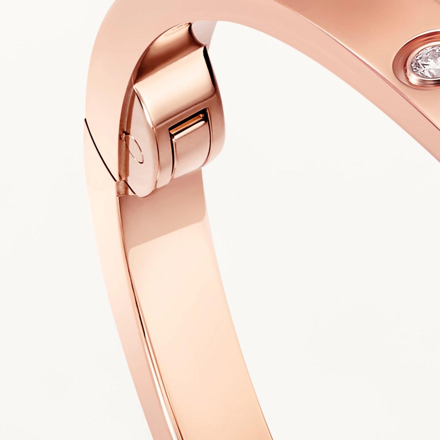 LOVE bracelet 18K rose gold, small model, 10 diamonds.