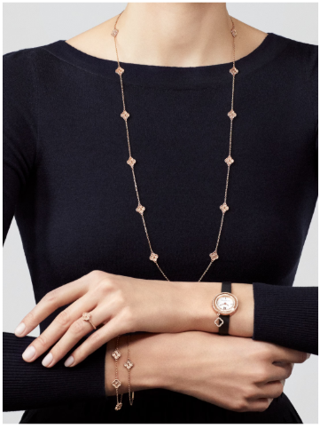 Sweet Alhambra bracelet, 6 motifs, 18K rose gold.
