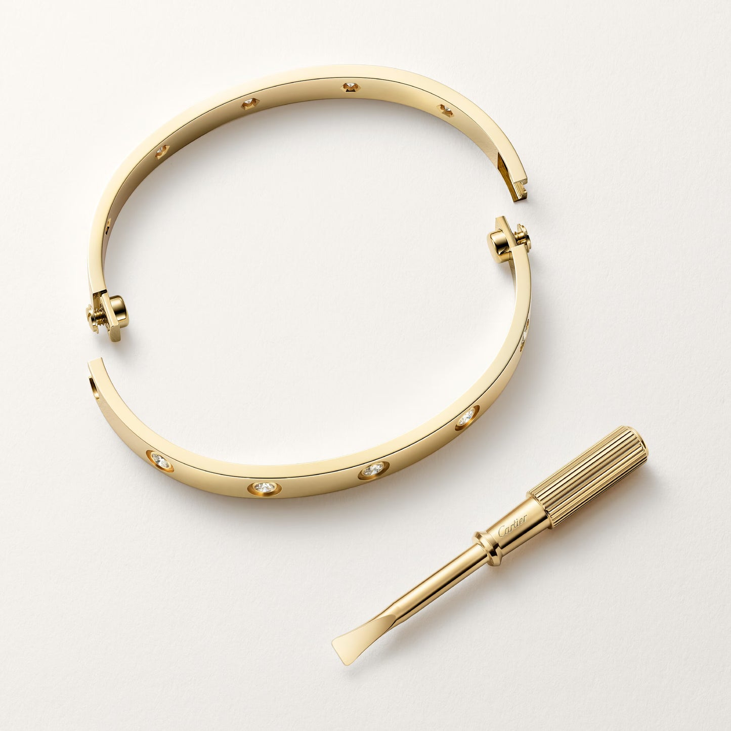 LOVE bracelet Yellow gold, classic model,10 diamonds.