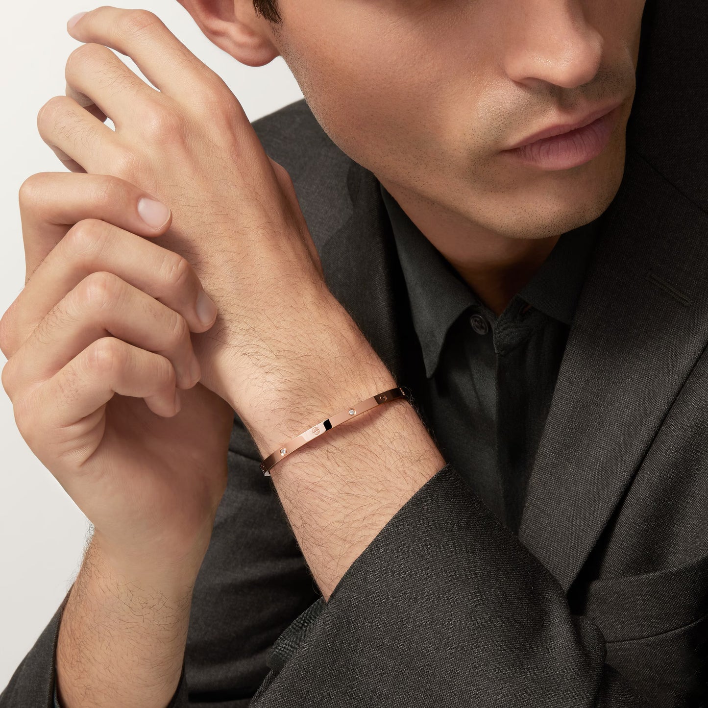 LOVE bracelet 18K rose gold , small model, 6 diamonds.