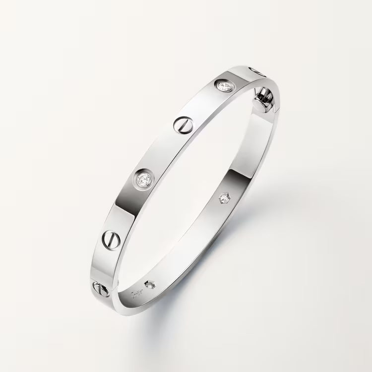 LOVE bracelet, classic model, 4 diamonds. 18k GOLD