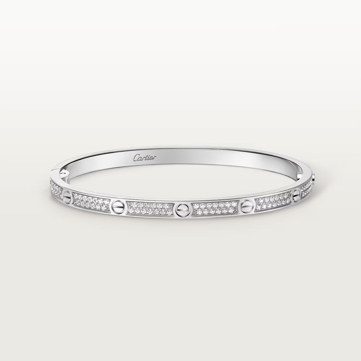 LOVE bracelet LOVE bracelet 18K white gold, small model, paved, small model, paved.