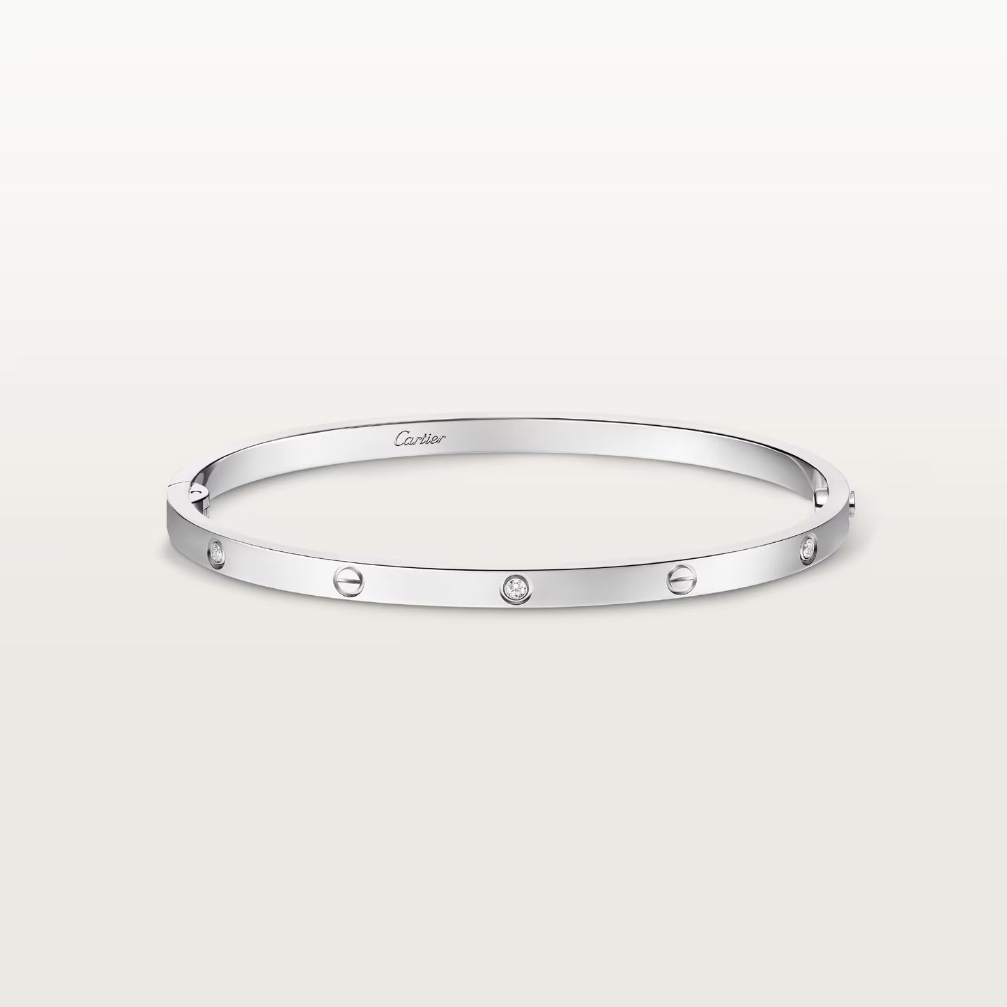 LOVE bracelet 18K white gold , small model, 6 diamonds.