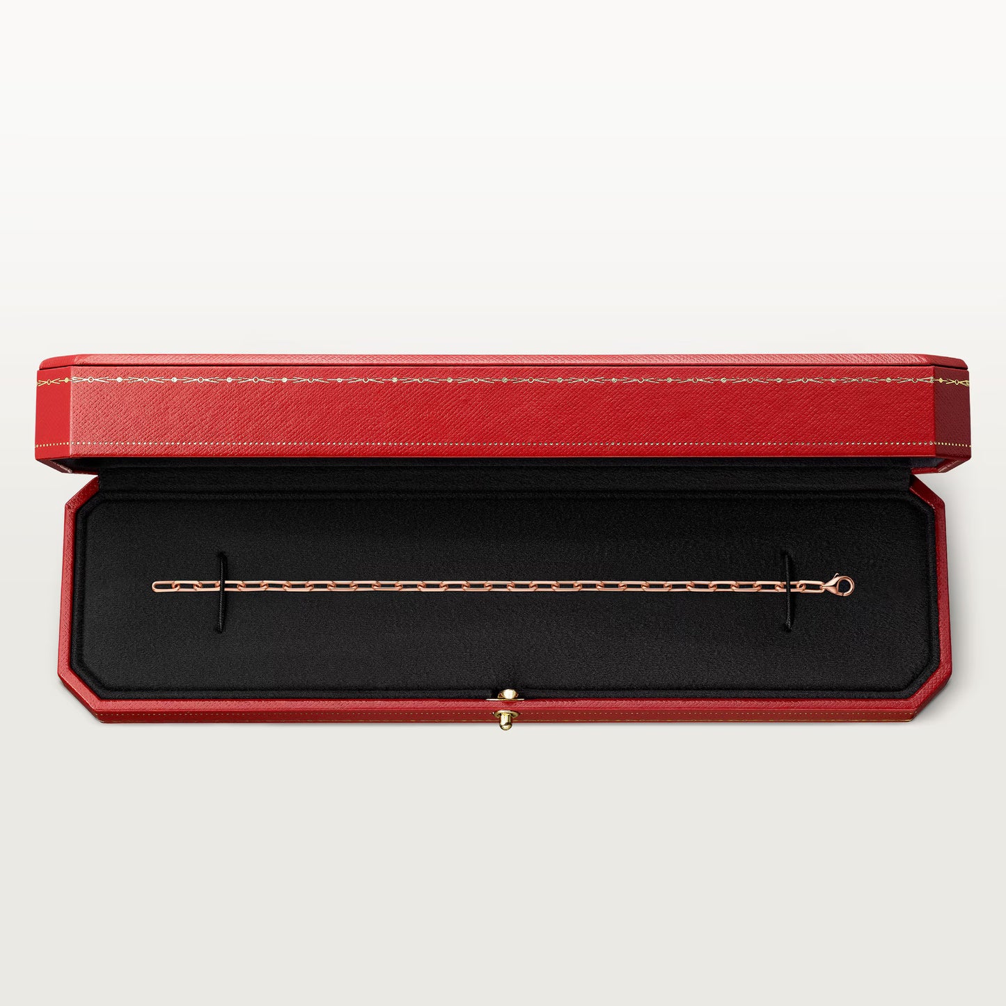 Santos de Cartier bracelet 18K rose gold, chain, small model.