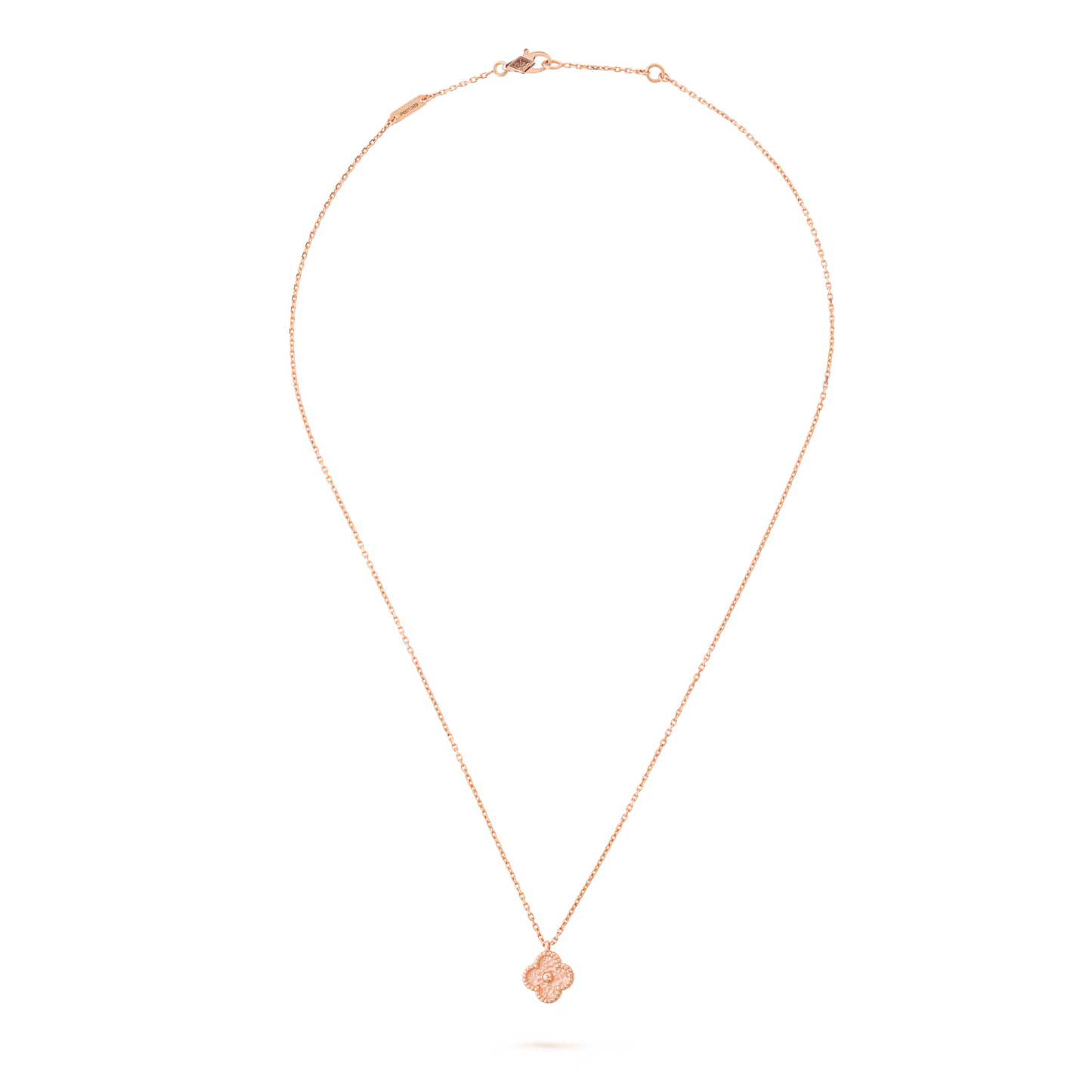 Sweet Alhambra pendant, 18K rose gold.