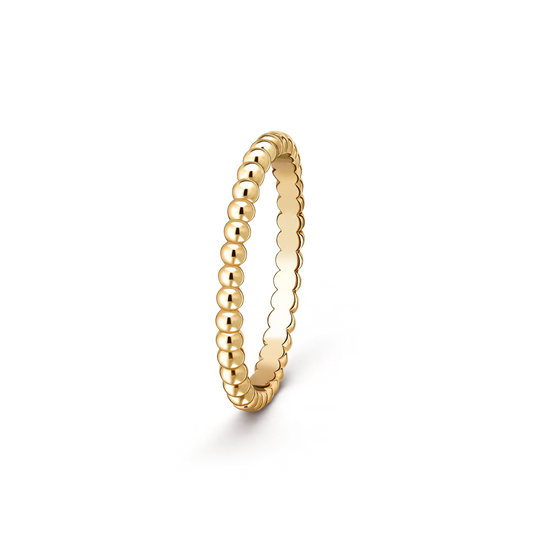 Perlée pearls of gold ring, small model, 18K yellow gold.