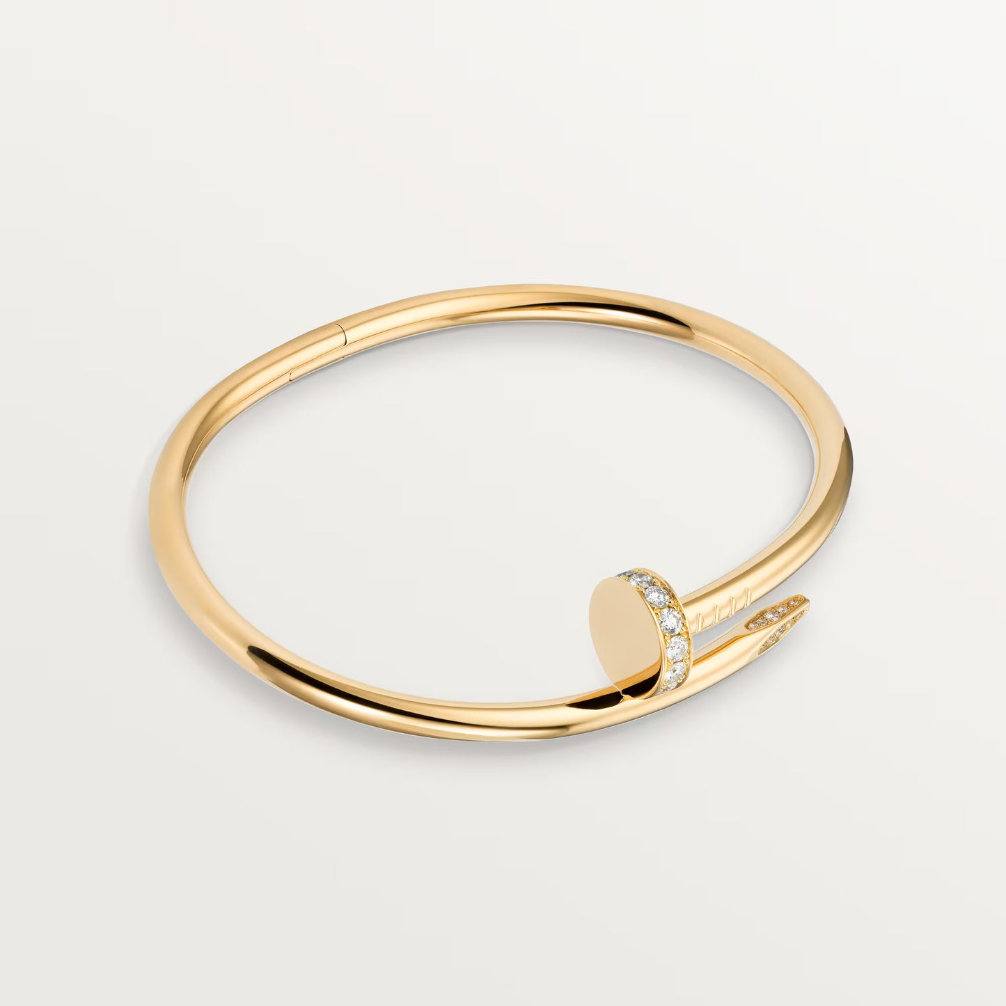 Juste un Clou 18K yellow gold bracelet, classic model, diamonds.