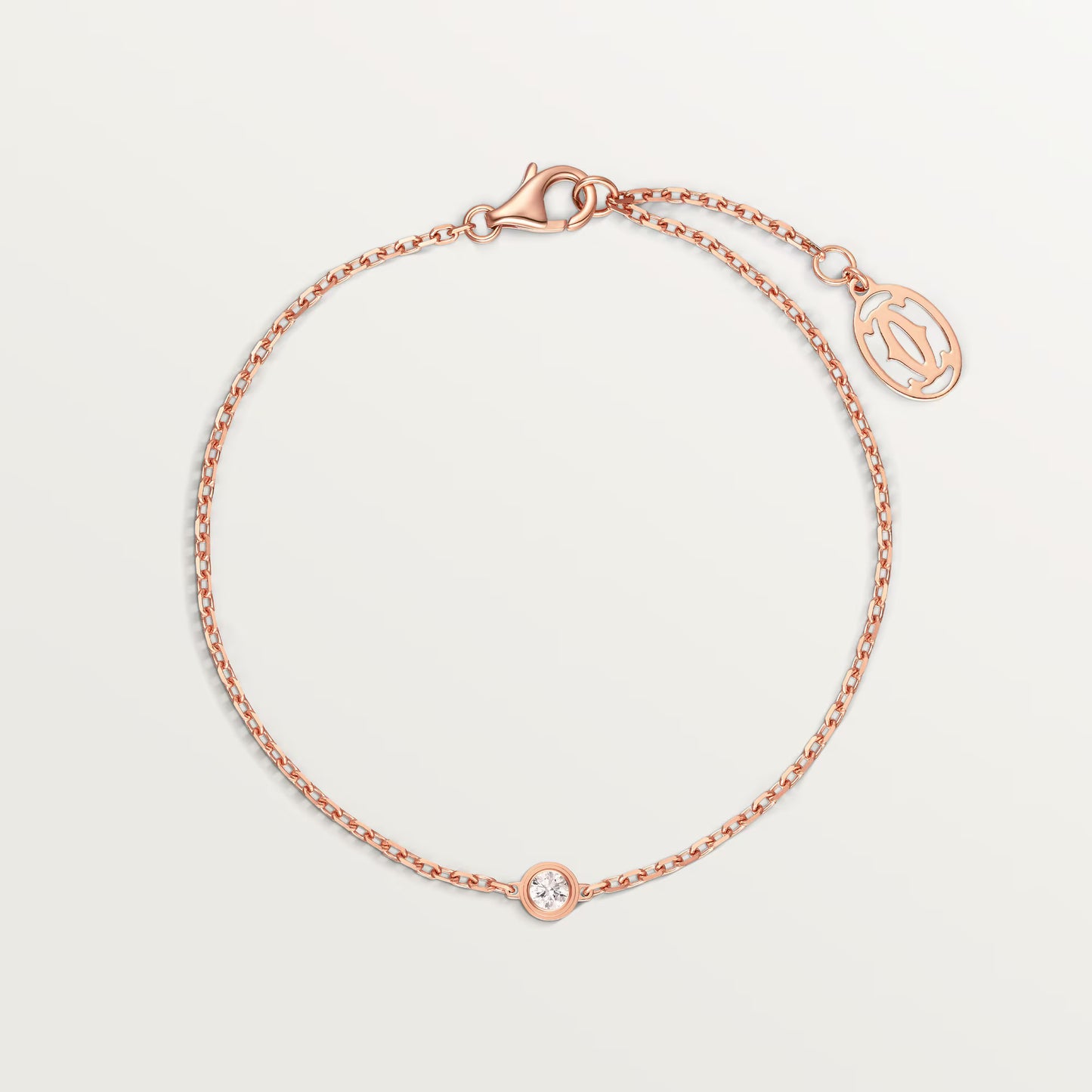 Cartier d'Amour bracelet 18K rose gold, diamond, mini model.