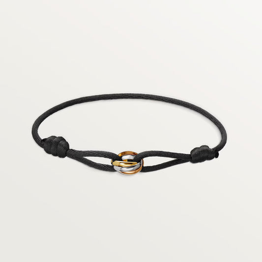Trinity 18K white, rose and yellow gold bracelet.