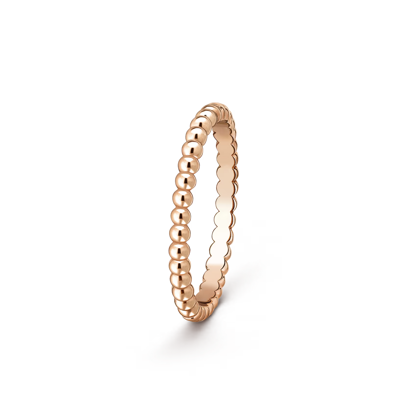 Perlée pearls of gold ring, small model, 18K rose gold.