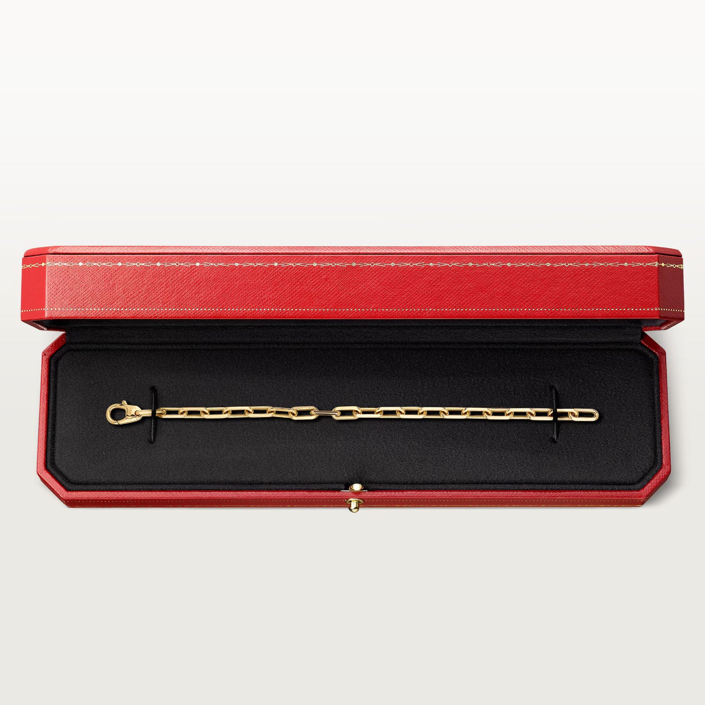 Santos de Cartier 18K yellow gold bracelet, chain, medium model.