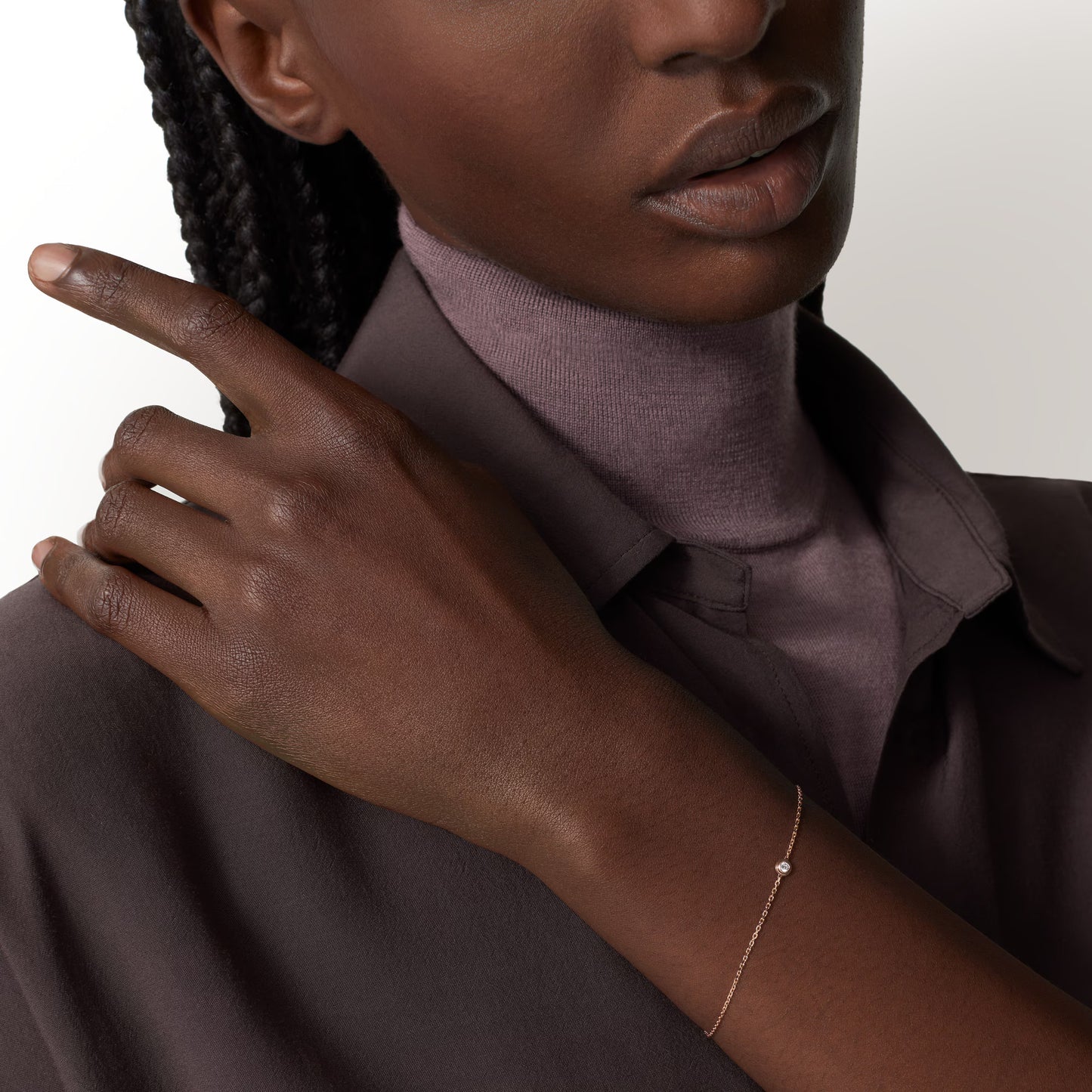 Cartier d'Amour bracelet 18K rose gold, diamond, mini model.