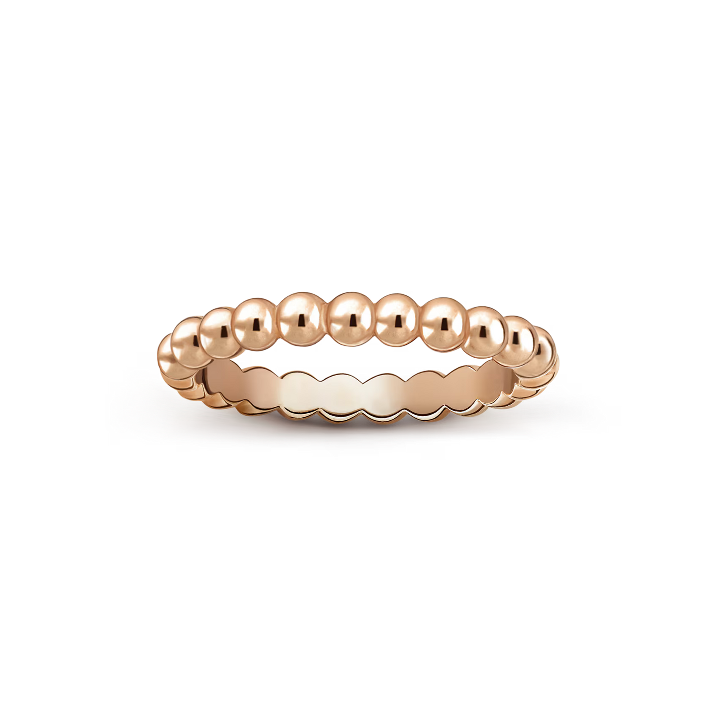Perlée pearls of gold ring, medium model, 18K rose gold.