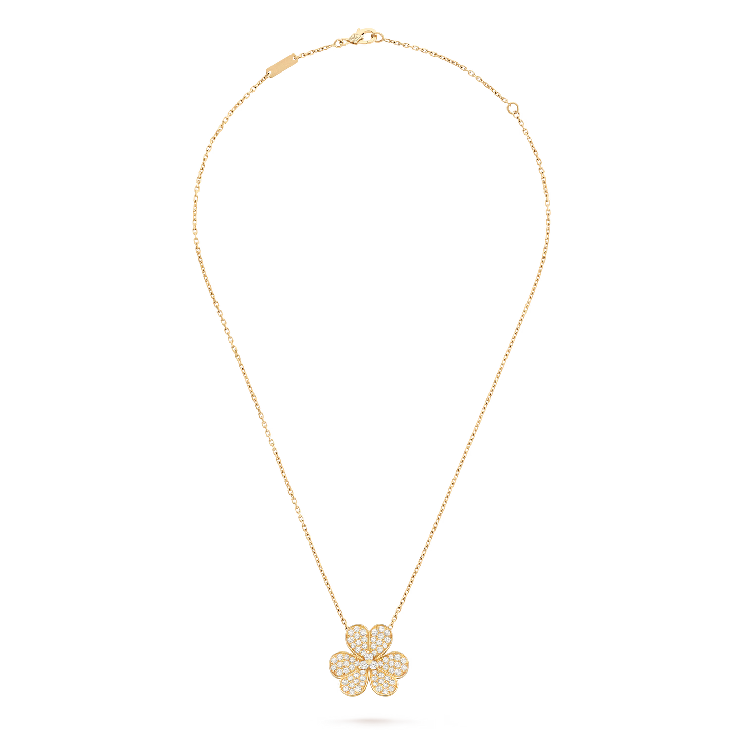 Frivole pendant, large model, 18K yellow gold, round diamonds