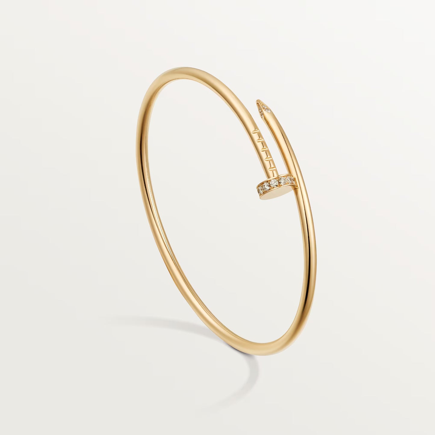 Juste un Clou bracelet yellow gold, small model, brilliant-cut diamonds.