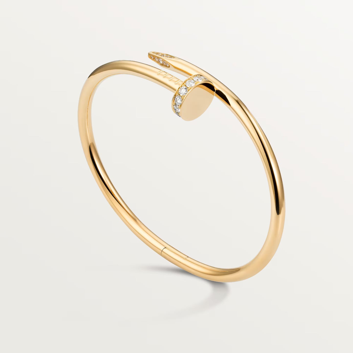 Juste un Clou 18K yellow gold bracelet, classic model, diamonds.