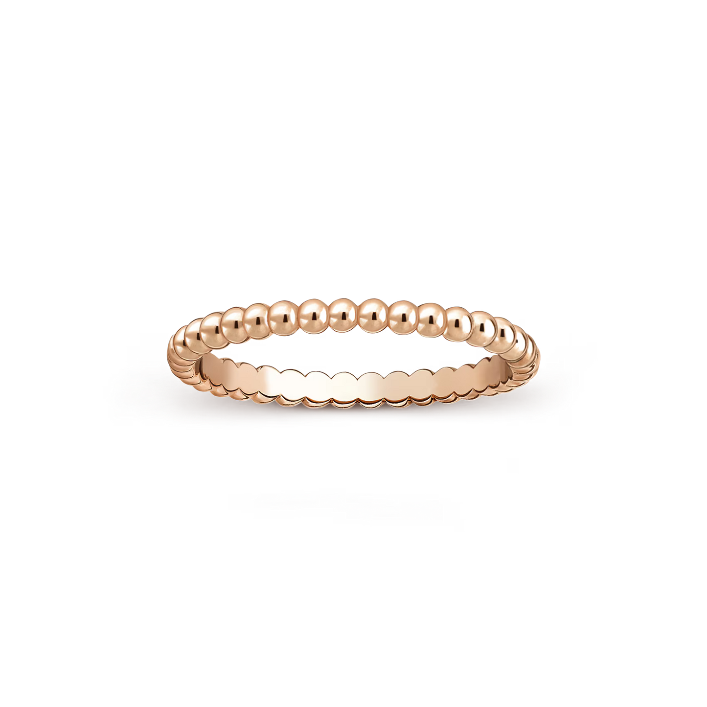 Perlée pearls of gold ring, small model, 18K rose gold.