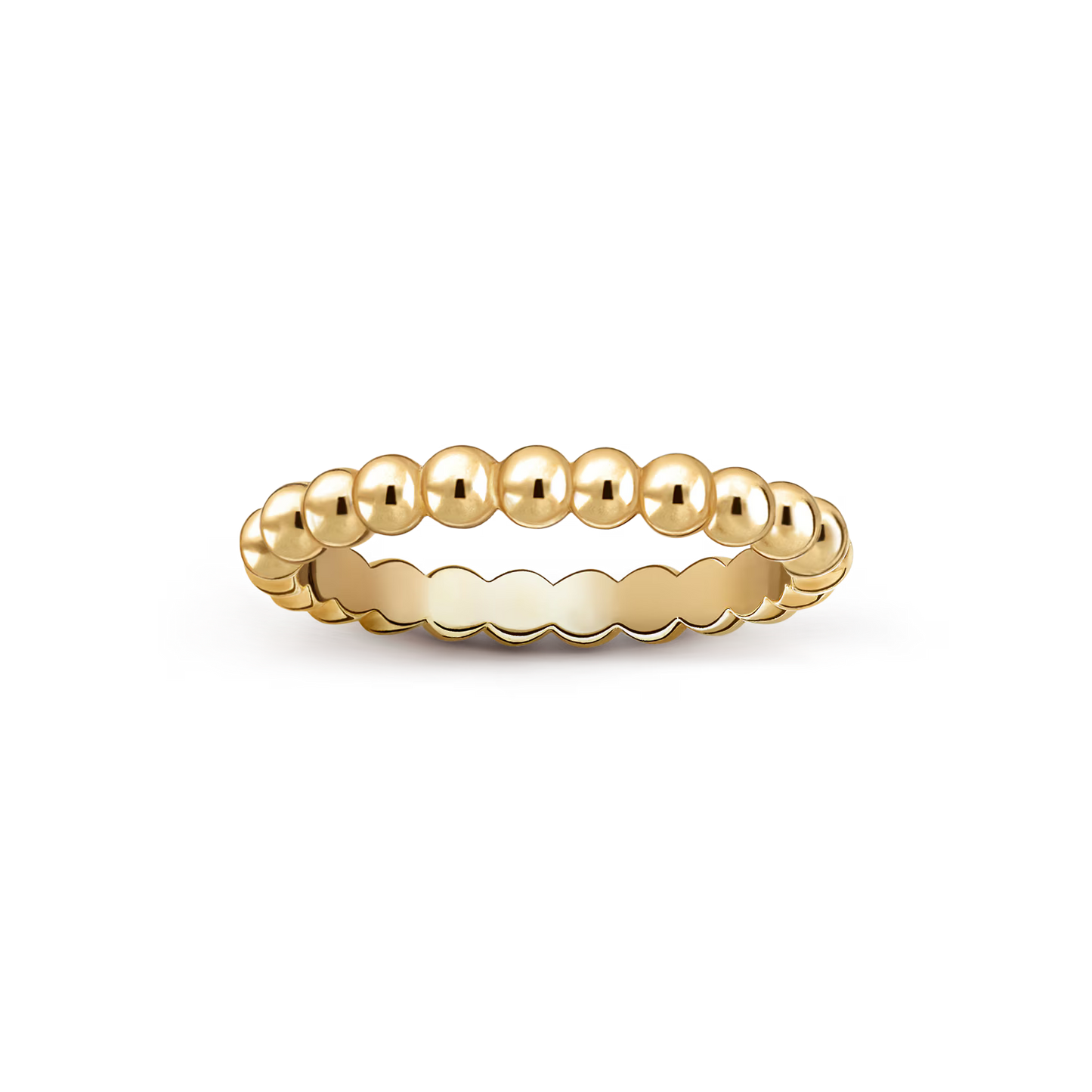 Perlée pearls of gold ring, medium model, 18K yellow gold.