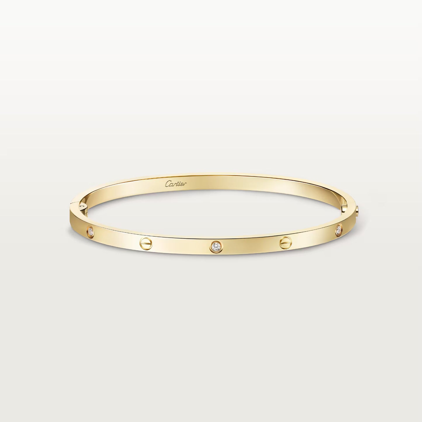 LOVE bracelet 18K yellow gold, small model, 6 diamonds.