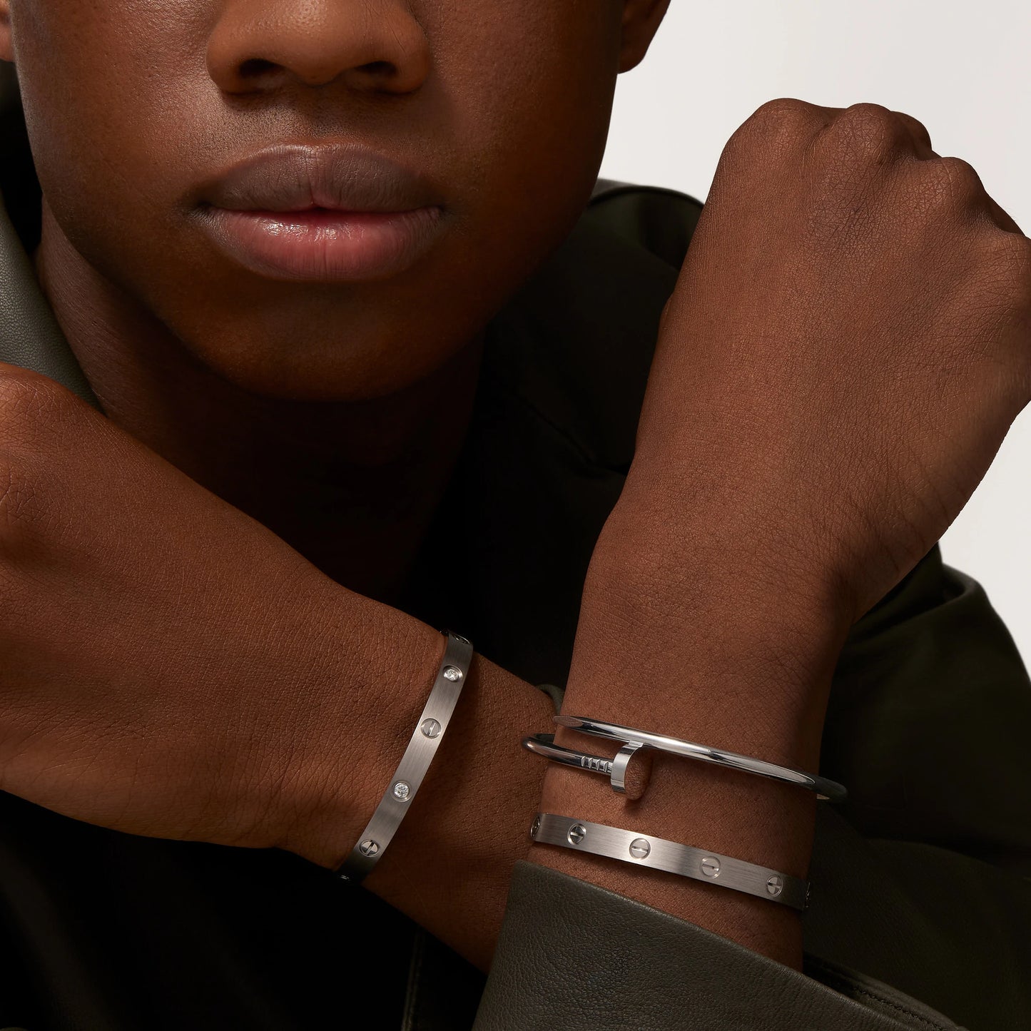 LOVE bracelet White gold, classic model, brushed.