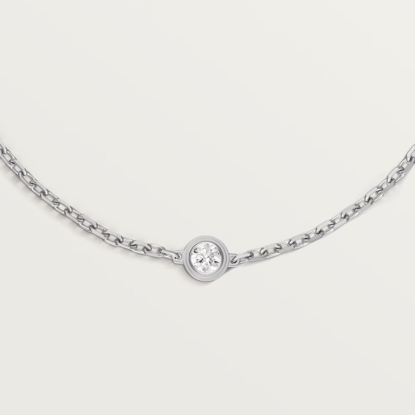 Cartier d'Amour bracelet 18K white gold , diamond, mini model.