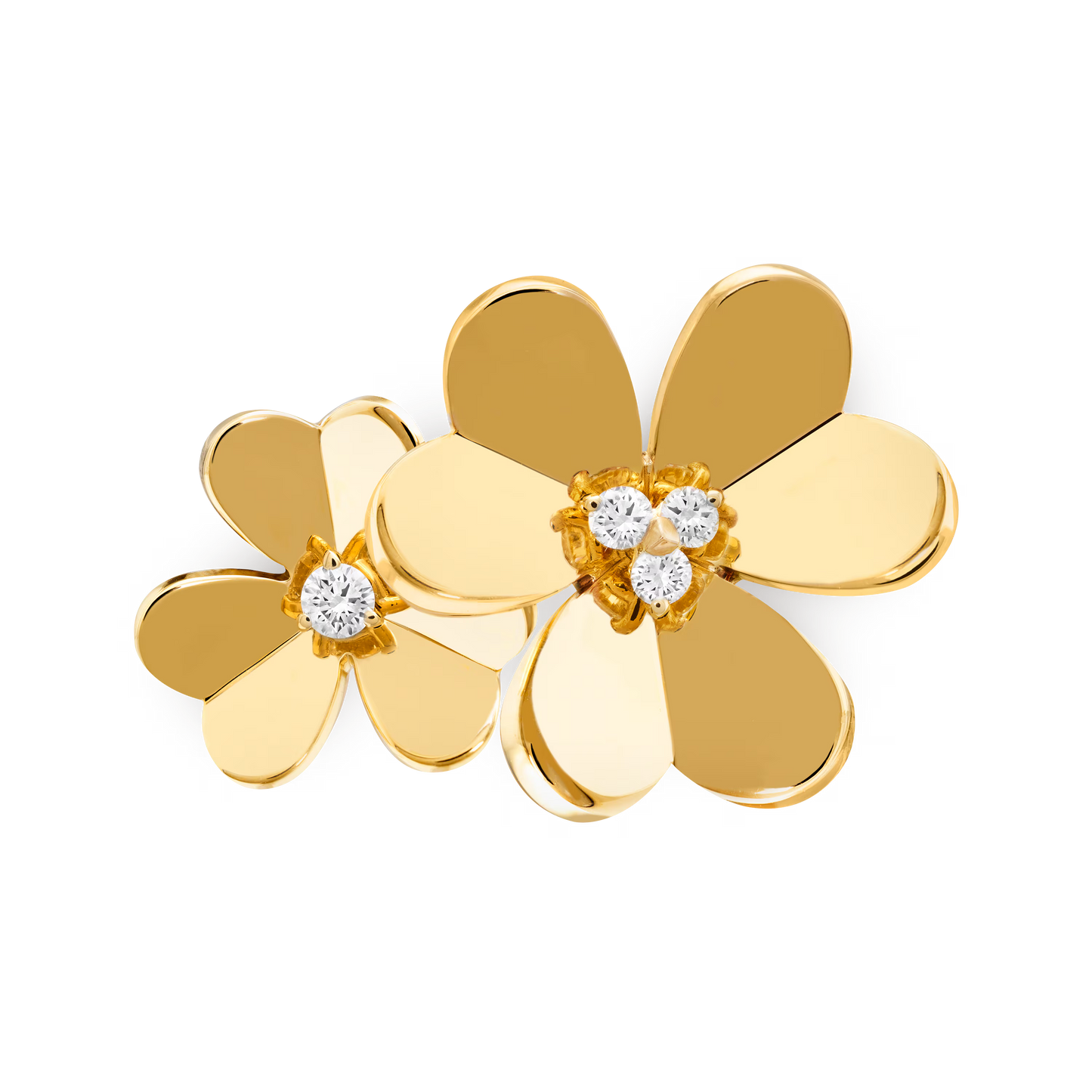 Frivole Between the Finger ring, 18K yellow gold, round diamonds