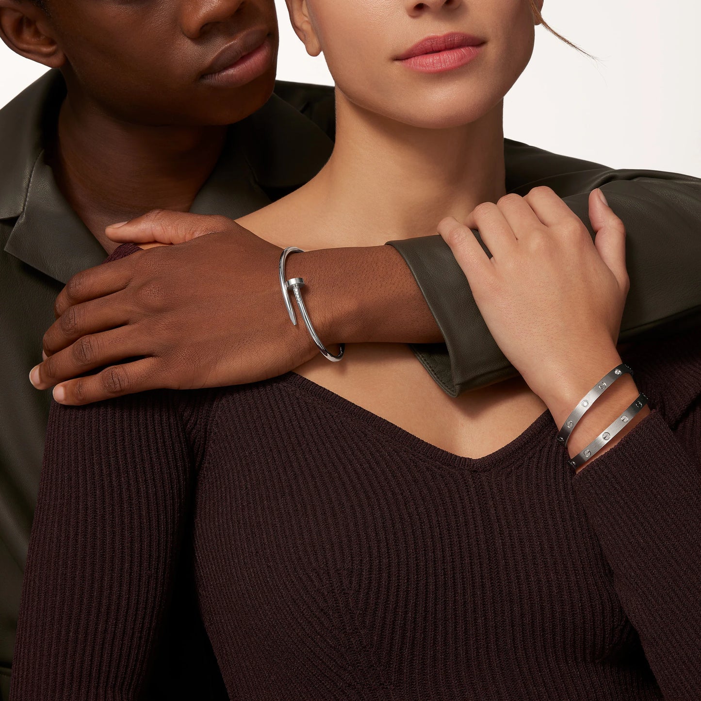 LOVE bracelet White gold, classic model, brushed.