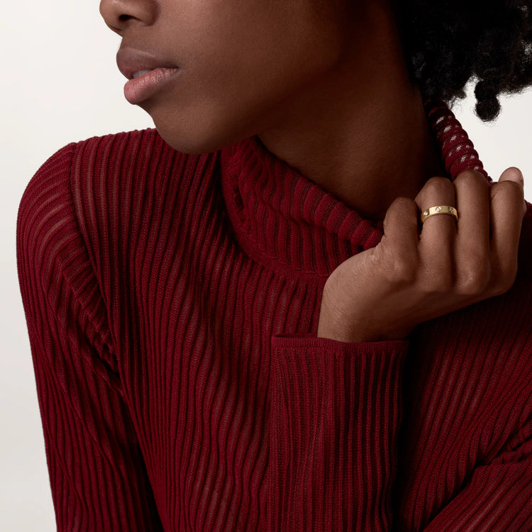 LOVE ring, small model, 8 diamonds. 18k GOLD