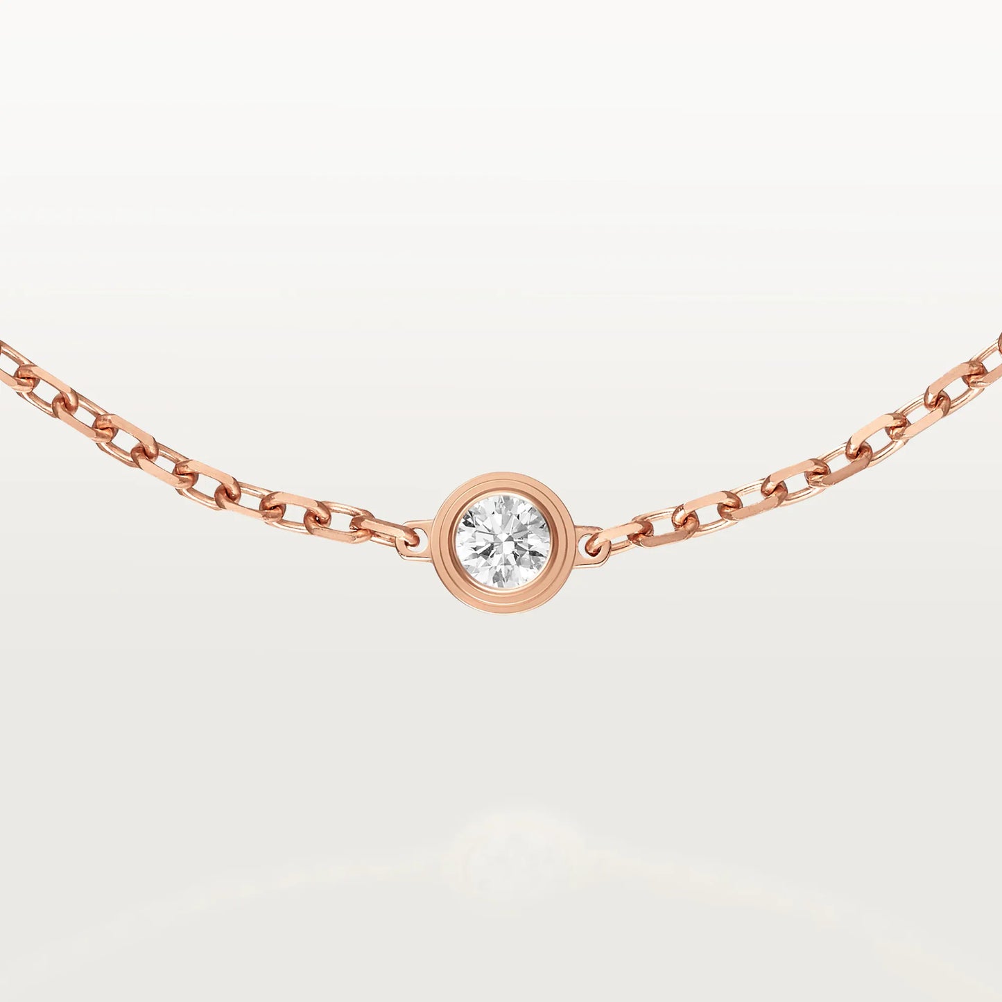 Cartier d'Amour bracelet 18K rose gold, diamond, mini model.