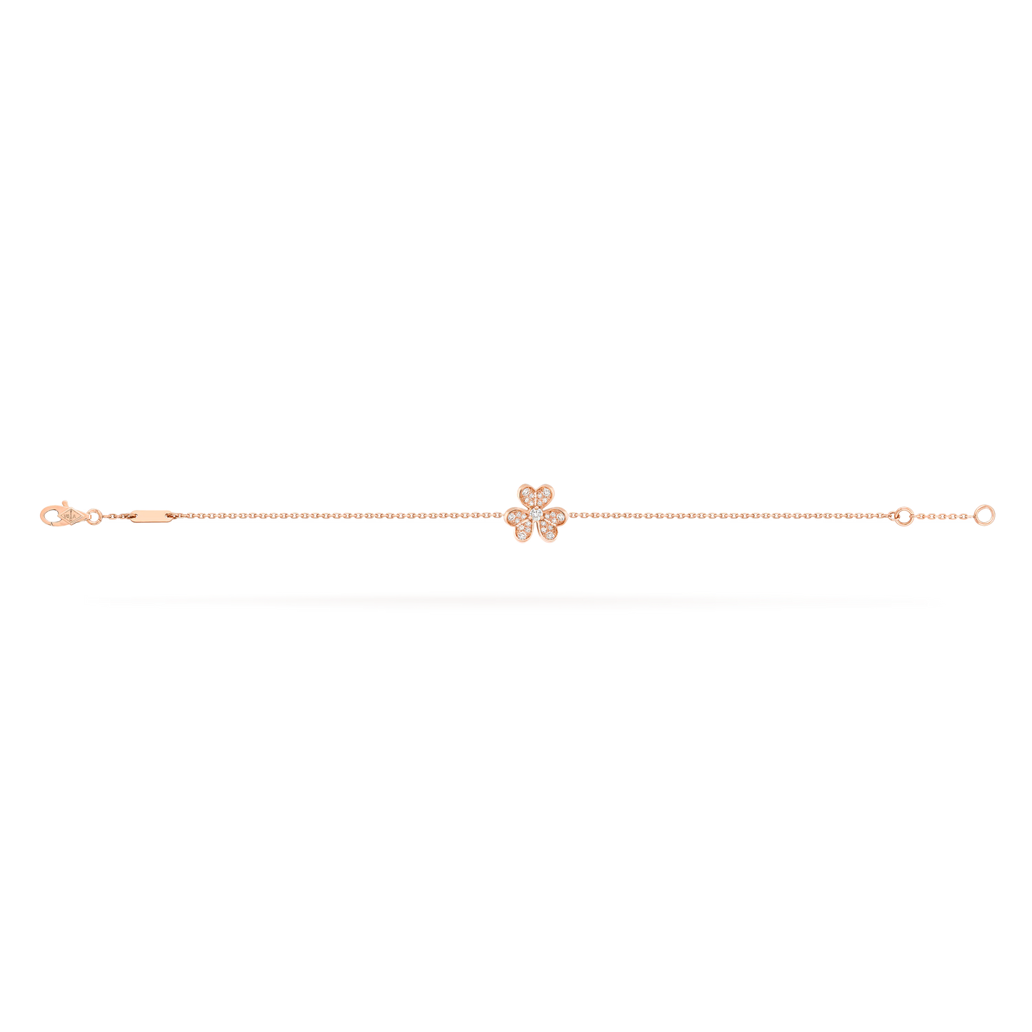 Frivole bracelet, mini model, 18K rose gold, round diamonds.