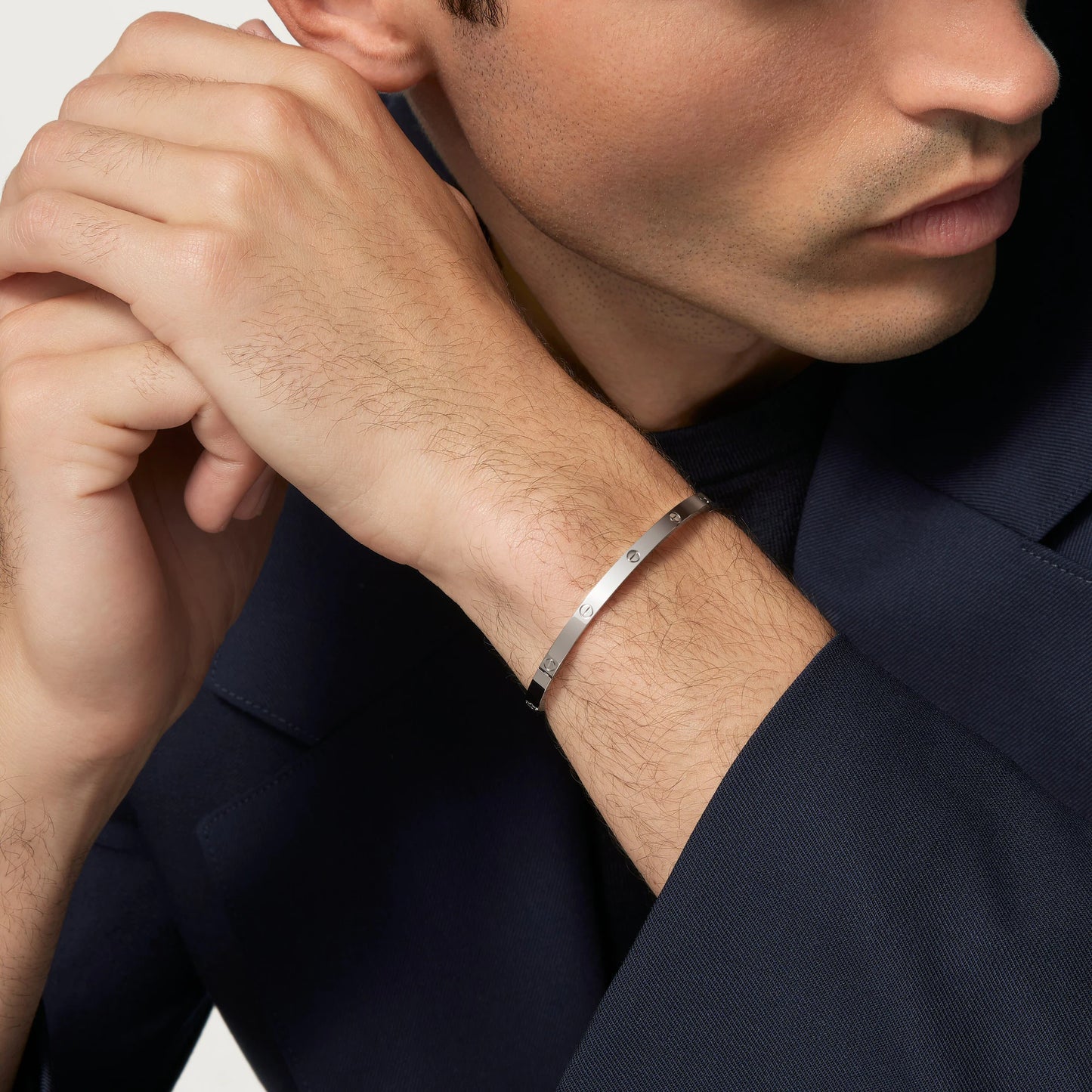 LOVE 18K white gold bracelet, small model.