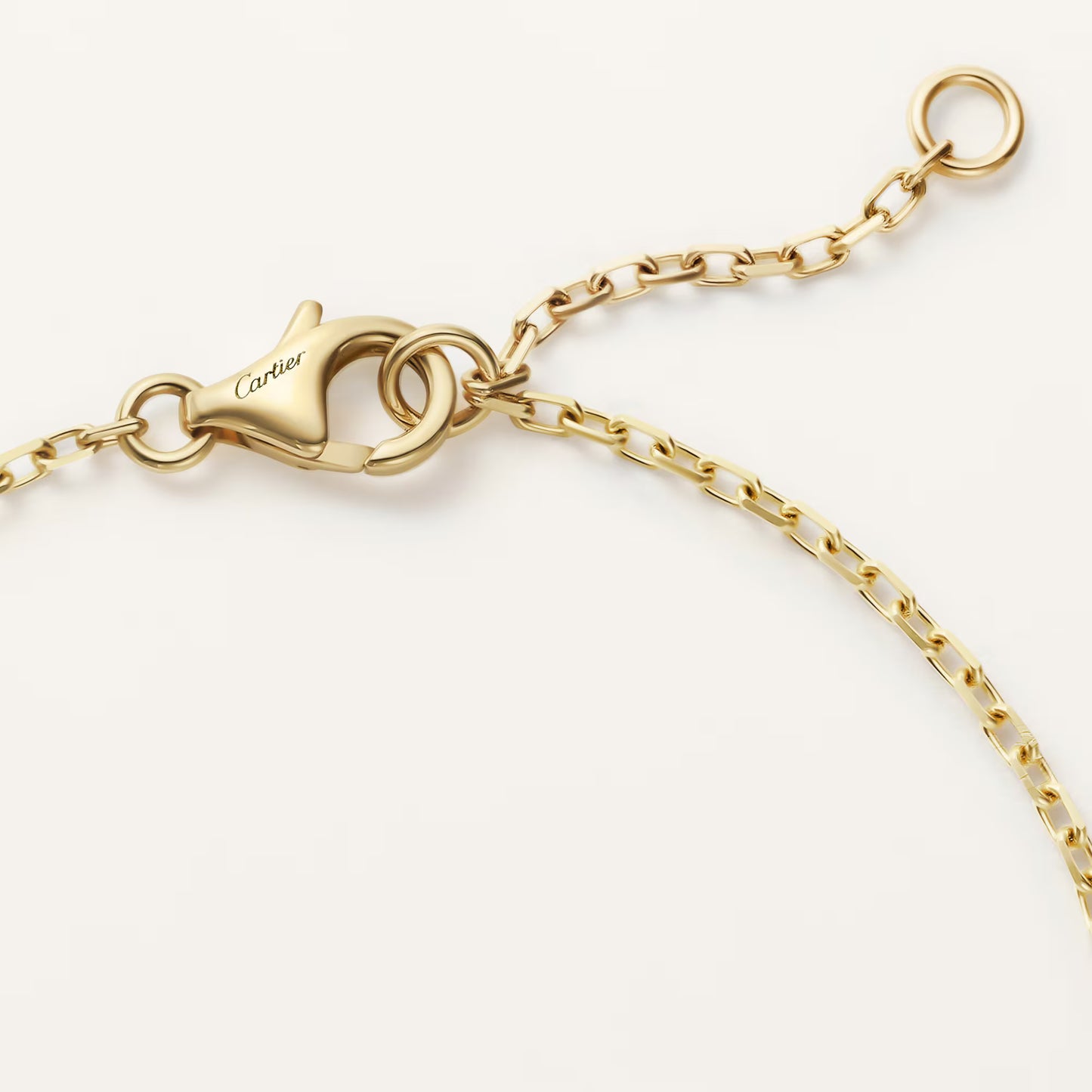 LOVE bracelet 18K yellow gold, on chain, paved.