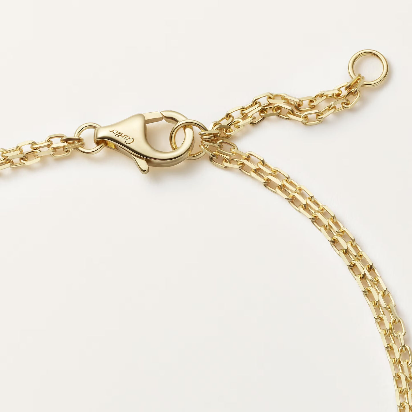 LOVE bracelet 18K yellow gold, on chain, 2 diamonds.